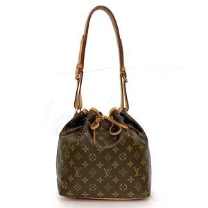 Louis Vuitton Over Shoulder Noe Petit Bag Drawstring Pattern Brown All Tan